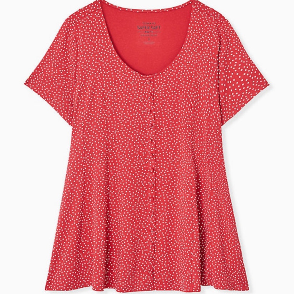 NWOT Torrid Soft Red Polka Dot Fit and Flare (4x)